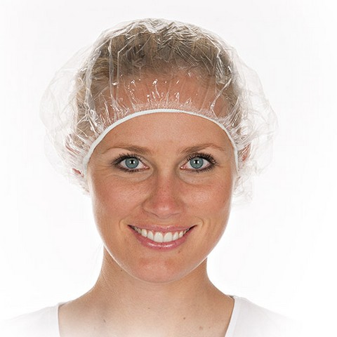 SHOWERCAP ΠΛΑΣΤ 53CM 100Τ ΔΙΑΦ. LDPE 1276