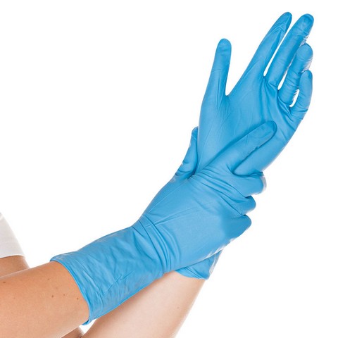 ΓΑΝΤΙ NITRILE 30CM SUPERHIGHRISK BLUE (50)