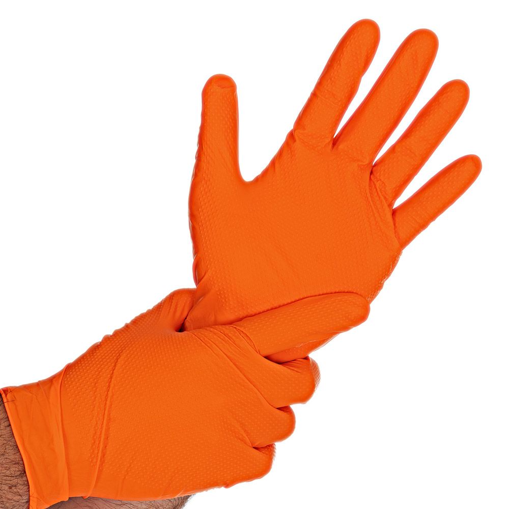ΓΑΝΤΙ NITRILE PFR ORANGE Diamond Grip (50Τ)